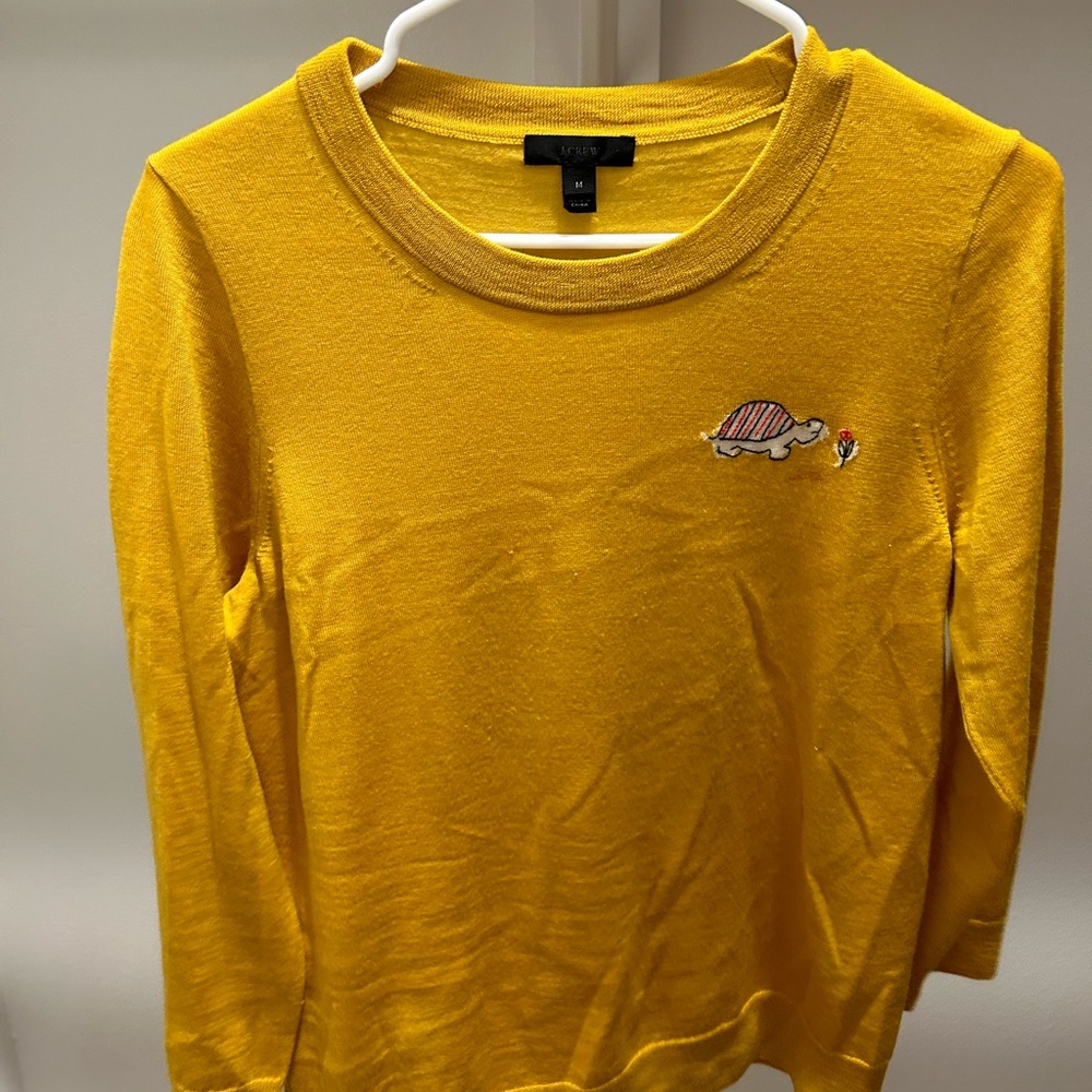 J. Crew mustard yellow sweater sz M
